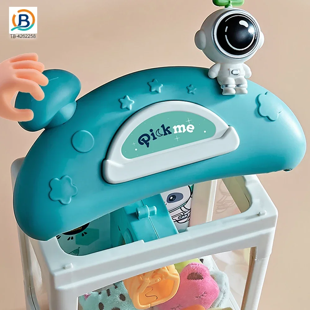 Astronaut-Themed Mini Claw Machine Toy with Plush Dolls, Sound & Light Effects, and Surprise Eggs (TB-4262258) — product photograph 4