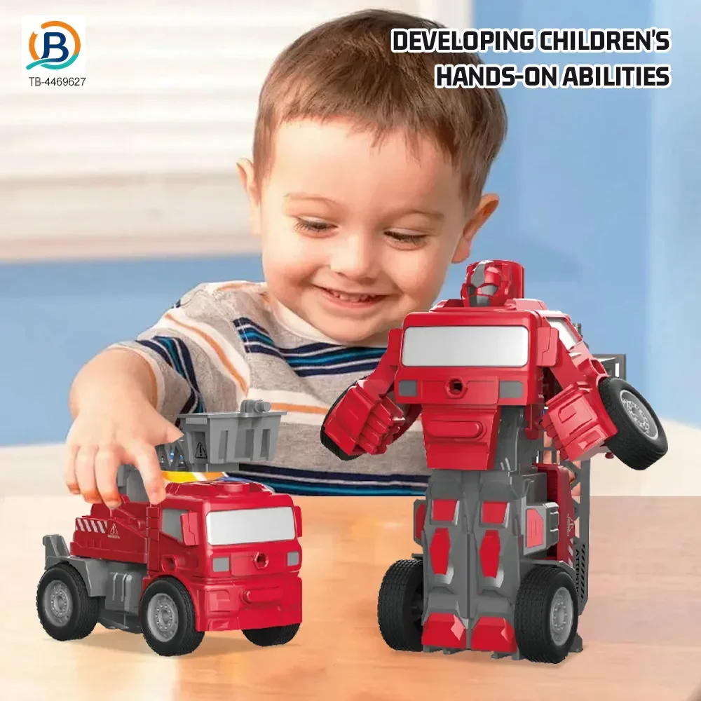 Transforming Construction Truck Toys, Bulk Friction Toy Car with Collision Auto-Transform (TB-4469627) — product photograph 2