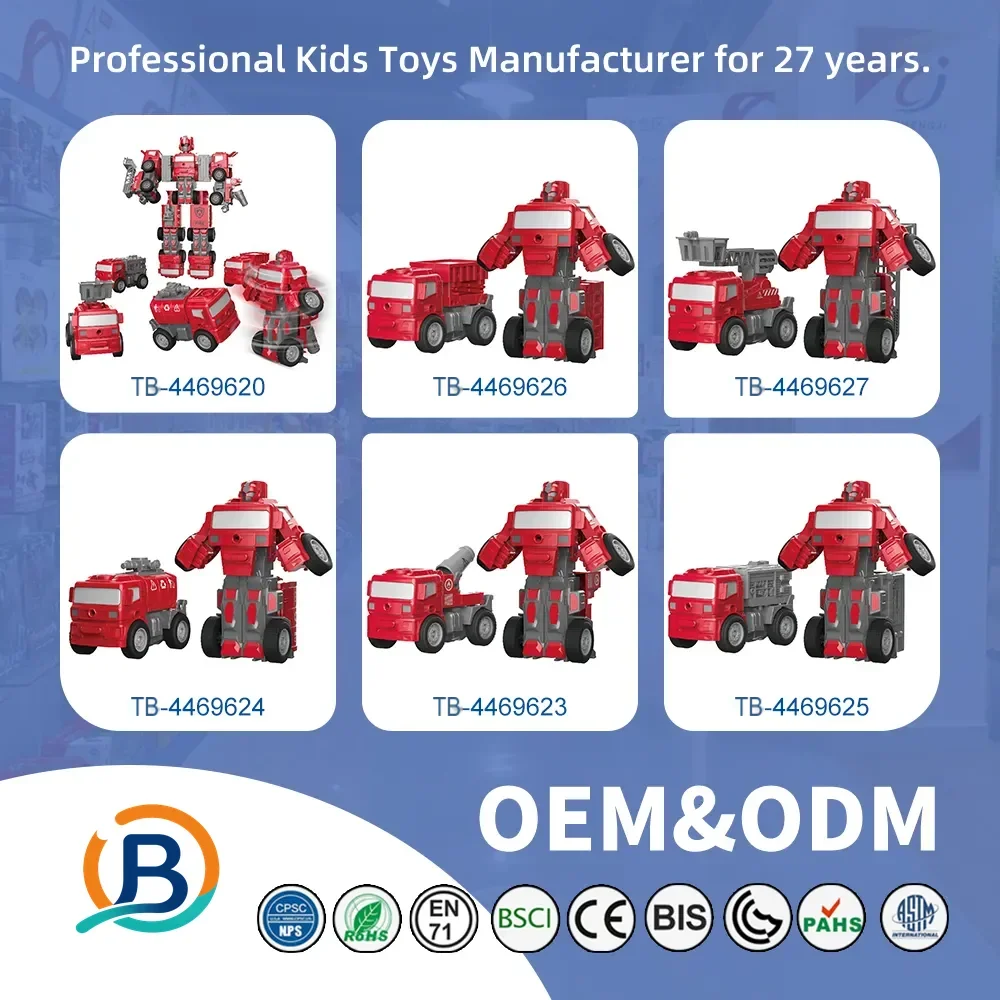 Transforming Construction Truck Toys, Bulk Friction Toy Car with Collision Auto-Transform (TB-4469627) — product photograph 6