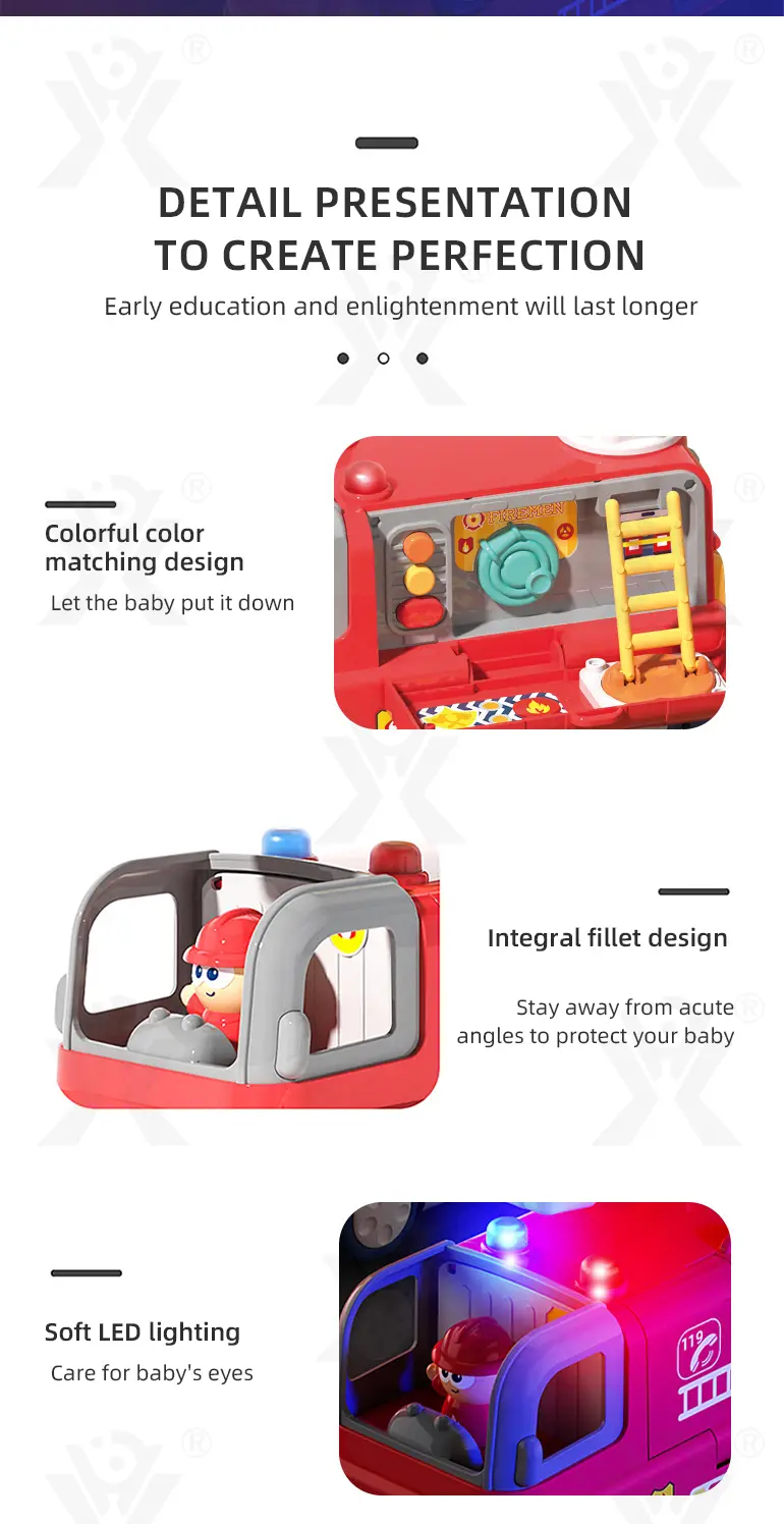 Interactive Firefighter Truck Toy with Rotating Ladder, Sound & Light Effects (TB-4905975) — illustrated product details, panel 7