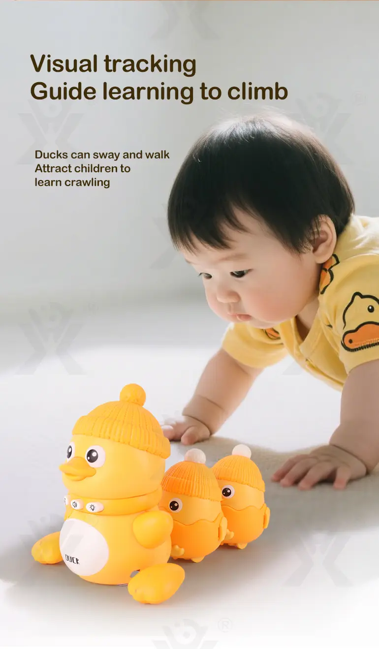 Magnetic Crawling Duck Toy for Babies-Music, Light & Interactive Play (TB-4900006) — illustrated product details, panel 4