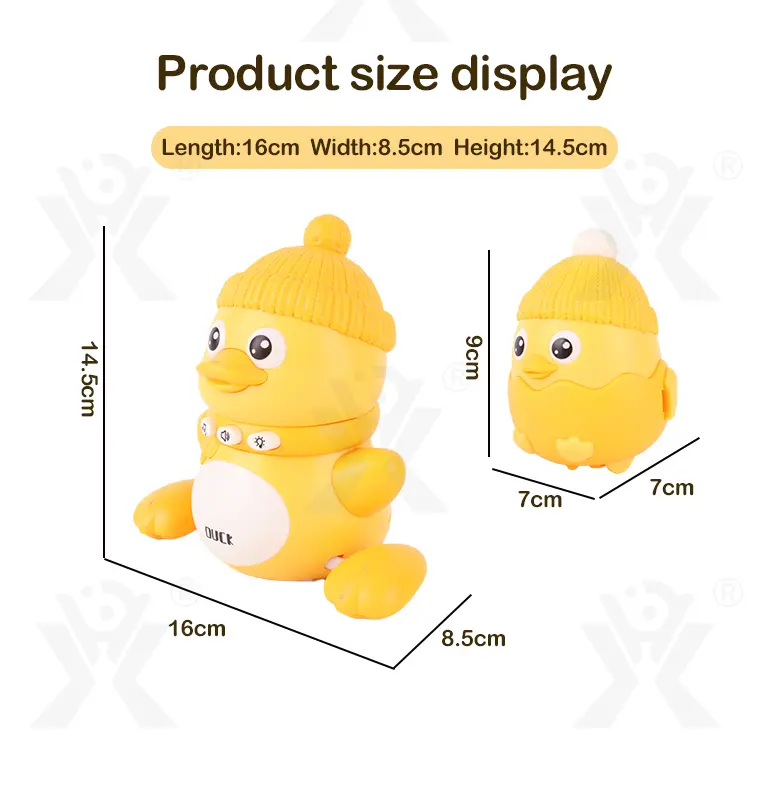 Magnetic Crawling Duck Toy for Babies-Music, Light & Interactive Play (TB-4900006) — illustrated product details, panel 9