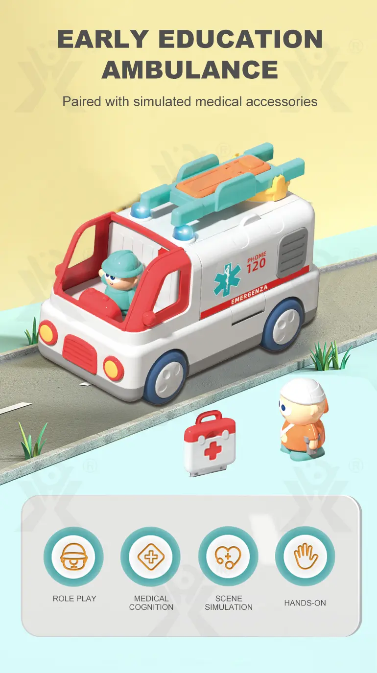 Rescue Ambulance Toy (TB-4905955) — illustrated product details, panel 1