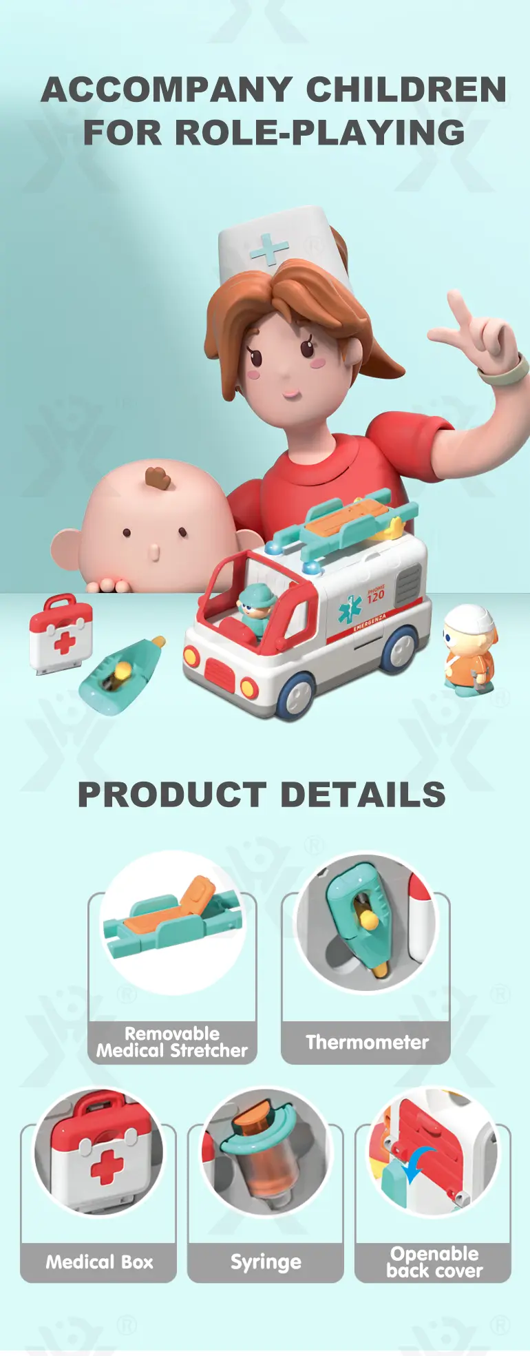 Rescue Ambulance Toy (TB-4905955) — illustrated product details, panel 4