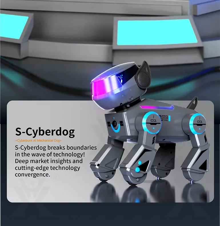 Smart Toy Robot Dogs with Remote Control, Dance & Light Show (TB-4892098) — illustrated product details, panel 2