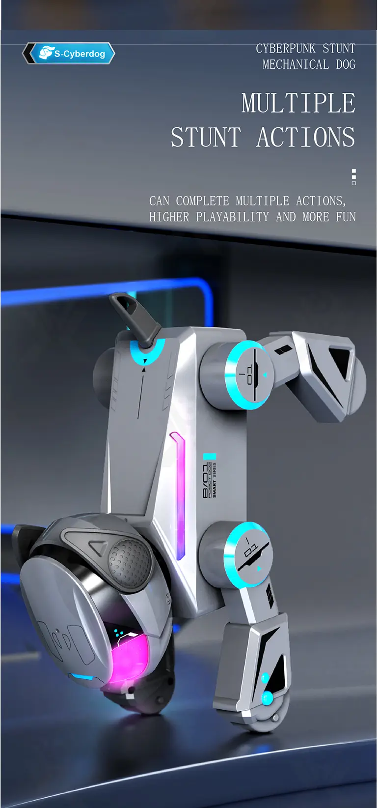 Smart Toy Robot Dogs with Remote Control, Dance & Light Show (TB-4892098) — illustrated product details, panel 6