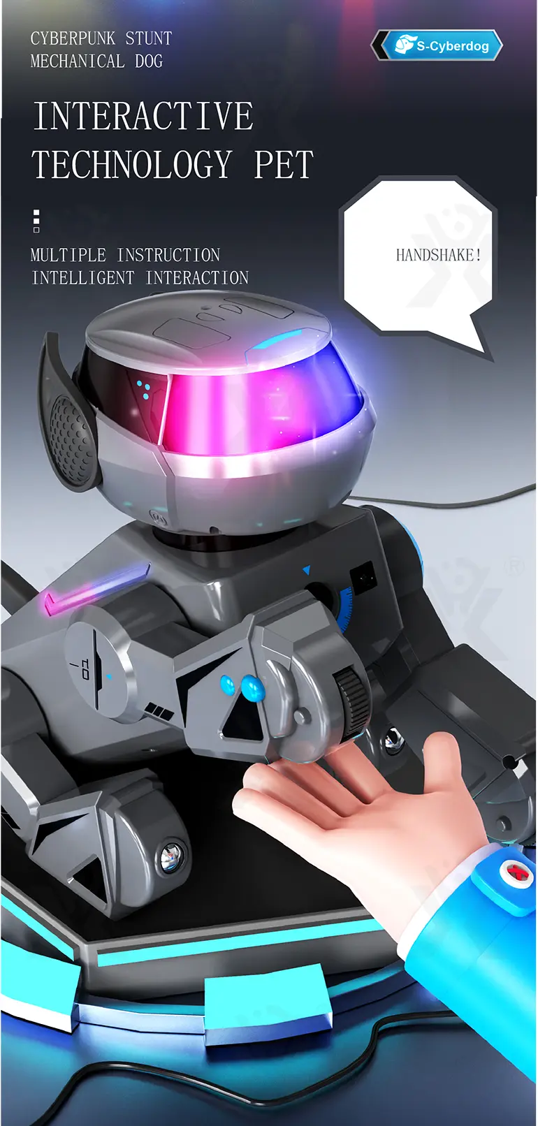 Smart Toy Robot Dogs with Remote Control, Dance & Light Show (TB-4892098) — illustrated product details, panel 8