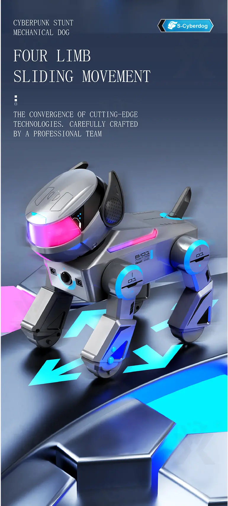 Smart Toy Robot Dogs with Remote Control, Dance & Light Show (TB-4892098) — illustrated product details, panel 11