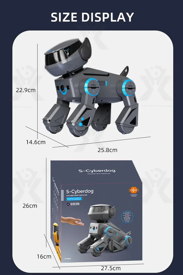 Smart Toy Robot Dogs with Remote Control, Dance & Light Show (TB-4892098) — illustrated product details, panel 15