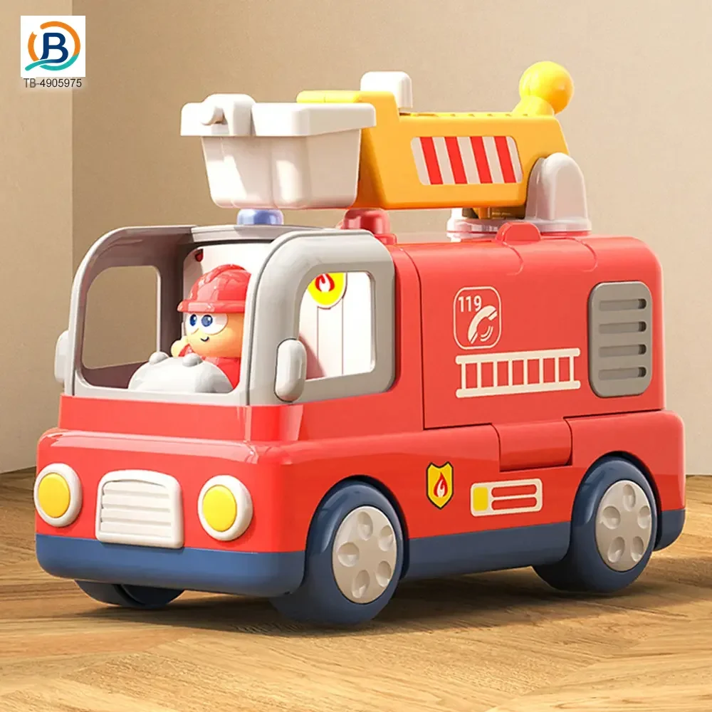 Interactive Firefighter Truck Toy with Rotating Ladder, Sound & Light Effects (TB-4905975) — product photograph 4