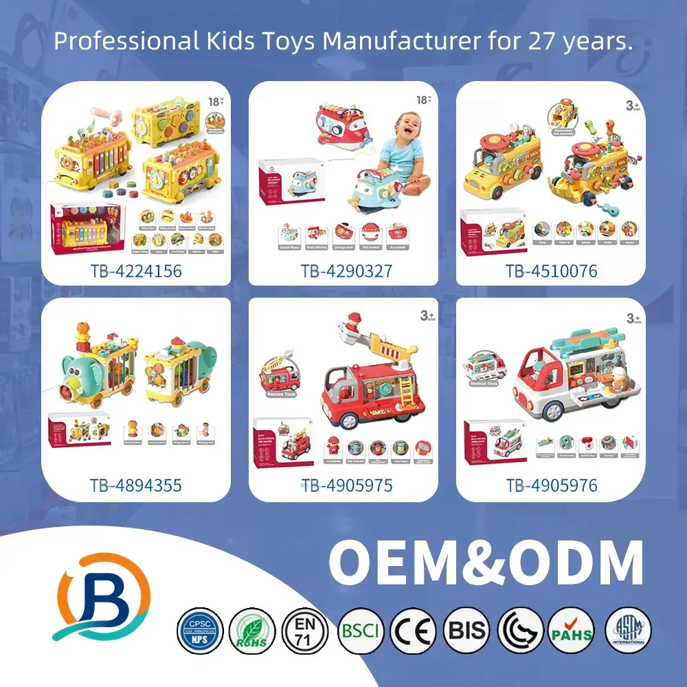 Interactive Firefighter Truck Toy with Rotating Ladder, Sound & Light Effects (TB-4905975) — product photograph 7