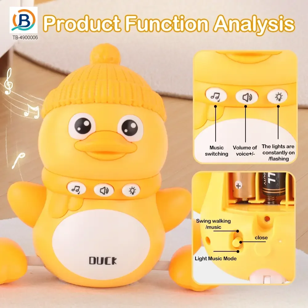 Magnetic Crawling Duck Toy for Babies-Music, Light & Interactive Play (TB-4900006) — product photograph 5
