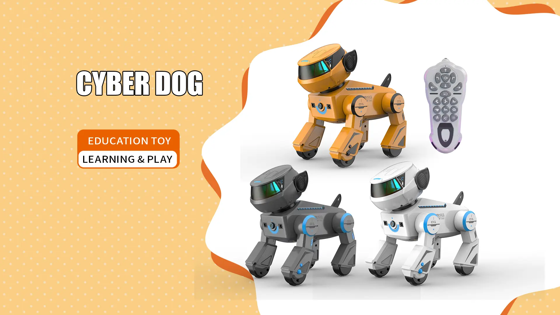 Smart Toy Robot Dogs with Remote Control, Dance & Light Show (TB-4892098) — product photograph 9