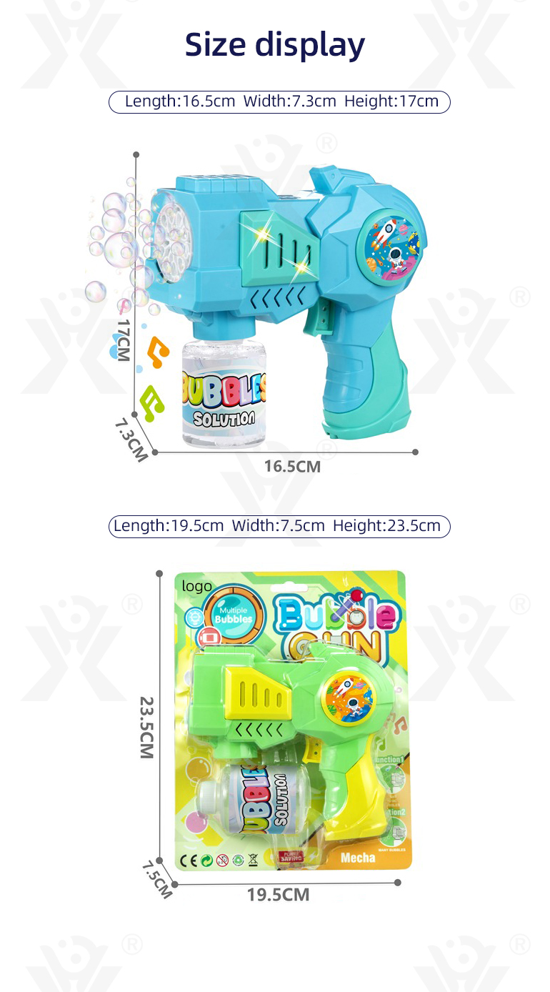 Porous Electric Bubble Gun Toy (TB-4373020) — illustrated product details, panel 8