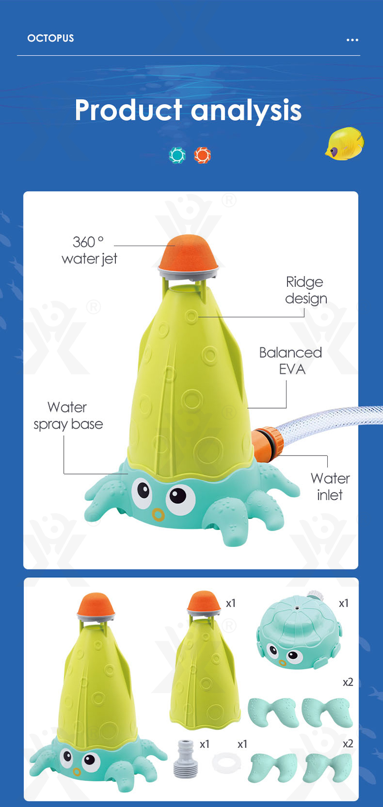 Octopus Sprinkler Toys (TB-4262992) — illustrated product details, panel 9