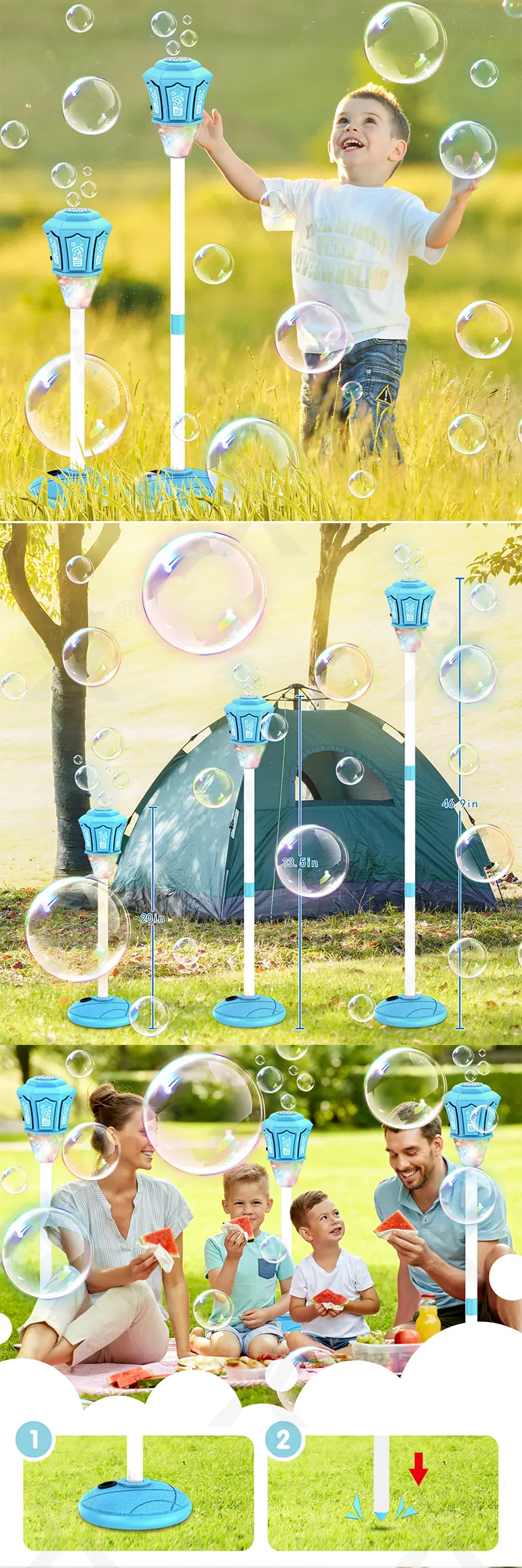Remote Control Standing Bubble Machines with Lights & Music (TB-4971782) — illustrated product details, panel 4