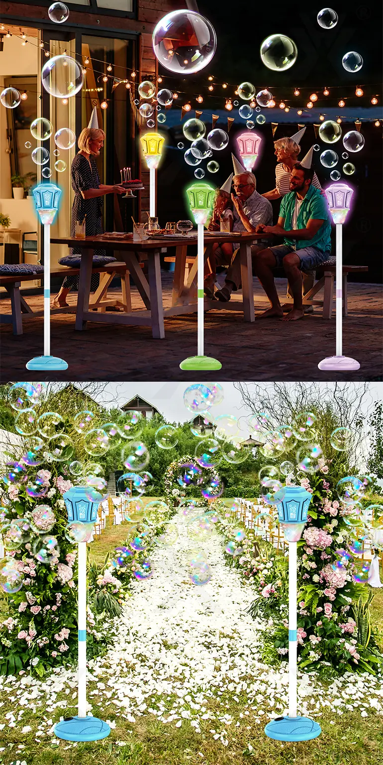 Remote Control Standing Bubble Machines with Lights & Music (TB-4971782) — illustrated product details, panel 6