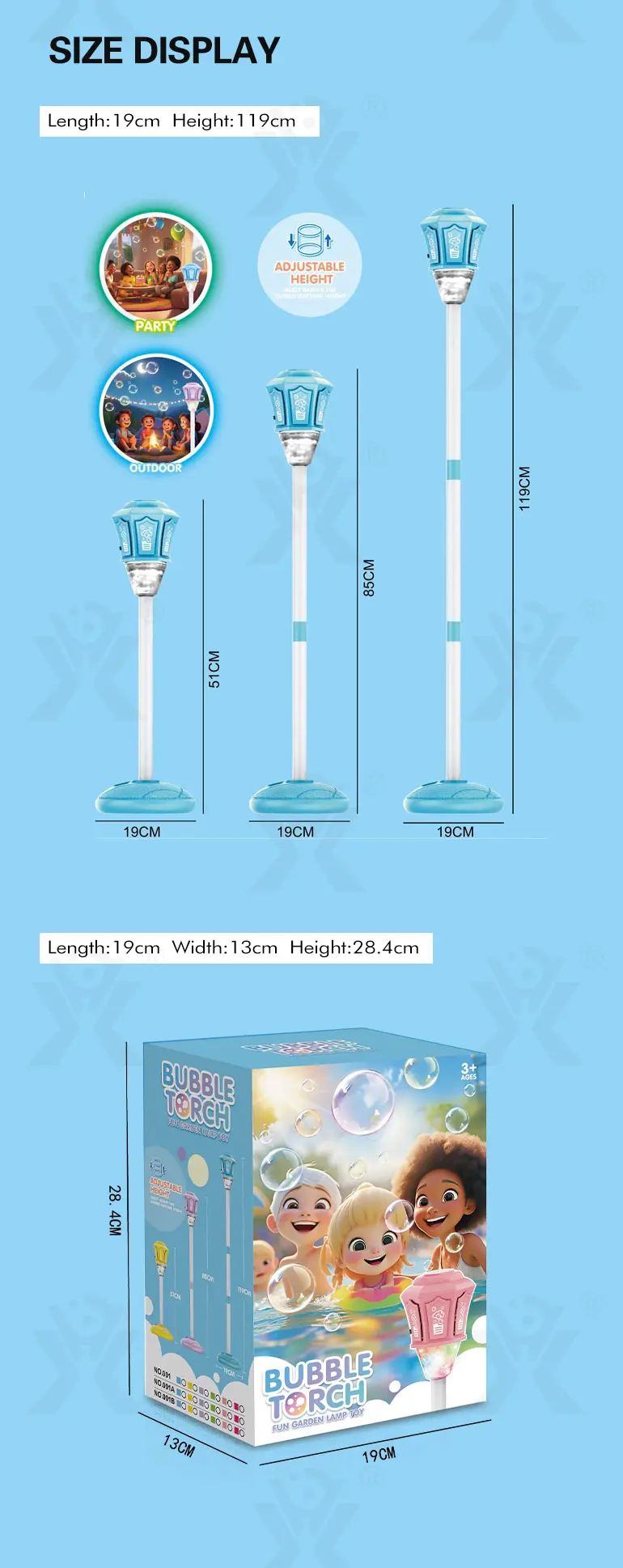 Remote Control Standing Bubble Machines with Lights & Music (TB-4971782) — illustrated product details, panel 8