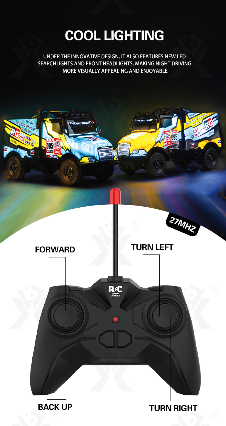 RC Truck Rally Toy For Kids, All-terrain Tyres (TB-4263466) — illustrated product details, panel 4