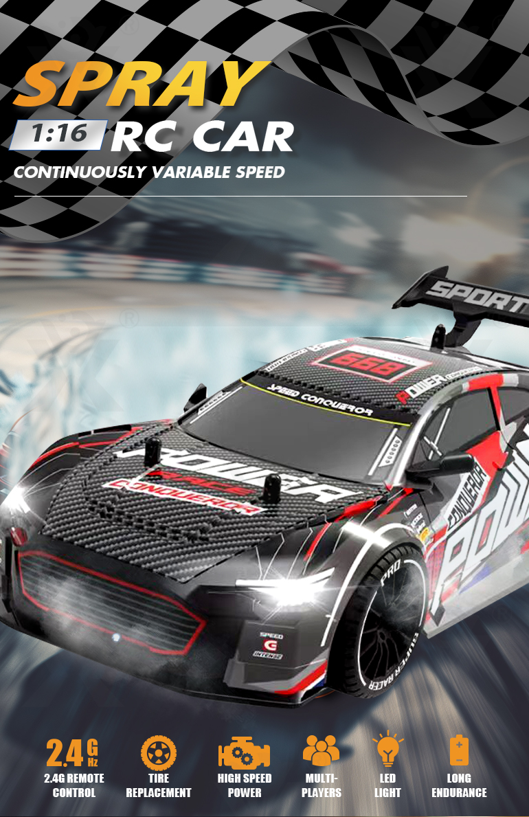 Spray Remote Control Car (TB-4509559) — illustrated product details, panel 1