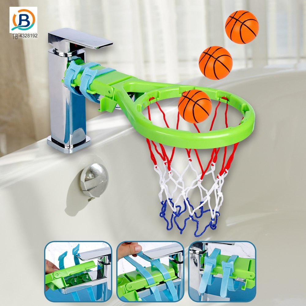 2-in-1 Kids’ Bath Basketball Hoop Toy with Suction Cups & Straps (TB-4328192) — product photograph 2