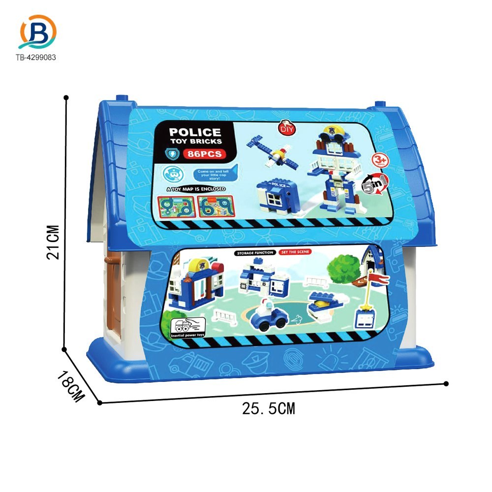 5-in-1 Police Station Building Blocks Toy for Kids (TB-4299083) — product photograph 6