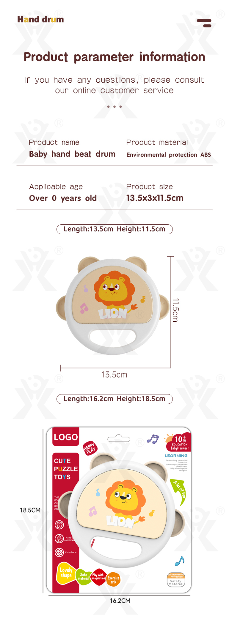 Baby Hand Drum Toy with Shake & Clap Sounds (TB-4301261) — illustrated product details, panel 8