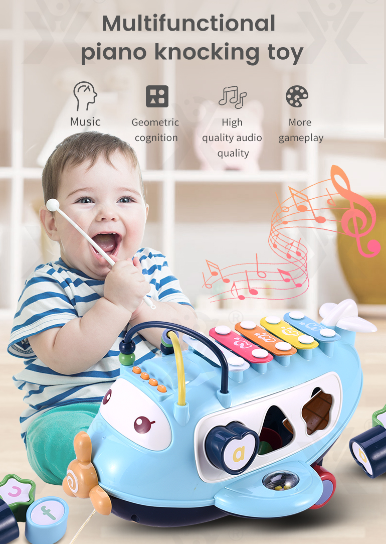 Multi-Functional Piano Knocking Toy for Early Learning (TB-4290327) — illustrated product details, panel 1