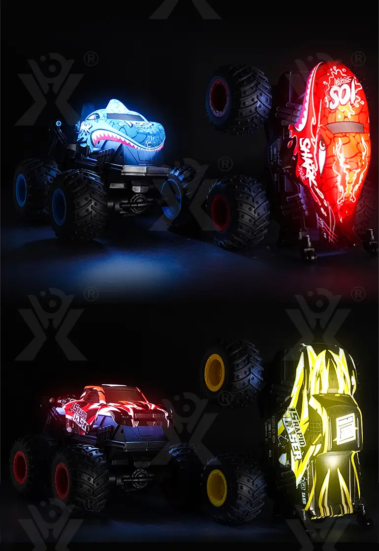 RC Stunt Dancing Car Toy with LED Light, Music (TB-4003089) — illustrated product details, panel 10