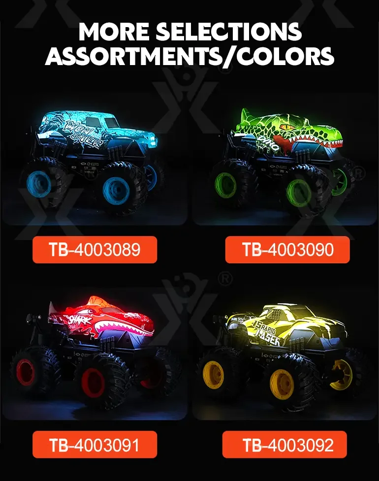 RC Stunt Dancing Car Toy with LED Light, Music (TB-4003089) — illustrated product details, panel 12