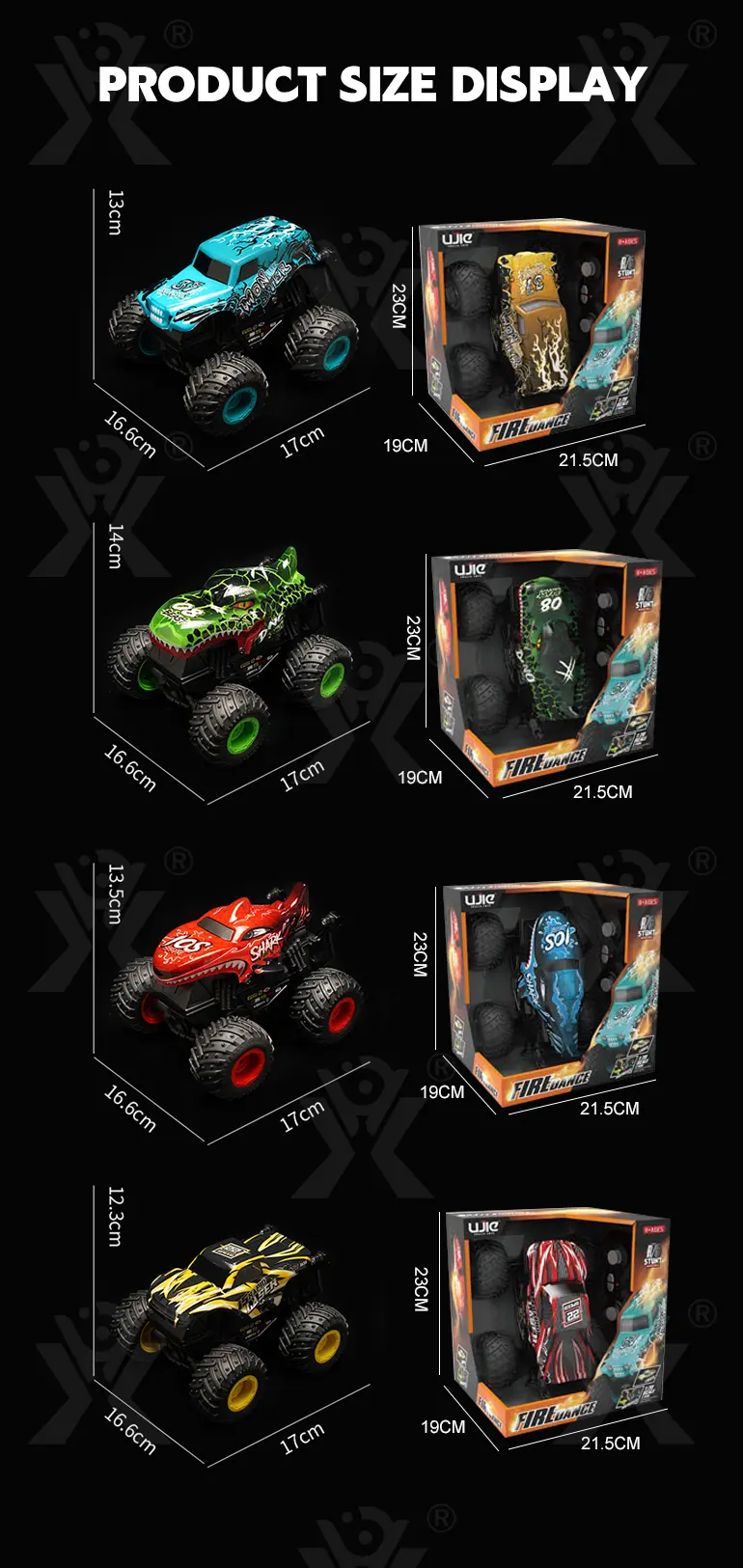 RC Stunt Dancing Car Toy with LED Light, Music (TB-4003089) — illustrated product details, panel 13
