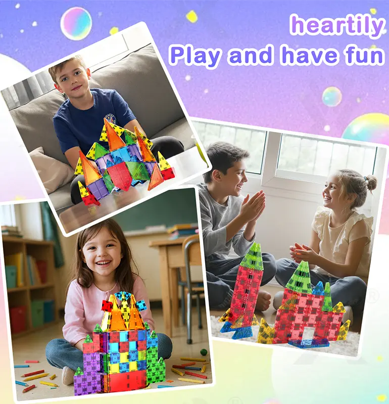 Magnetic Block Toy, Portable, 32 PCS, For Kids and Parents Collaboration Play, STEM Toy (TB-5041630) — illustrated product details, panel 3