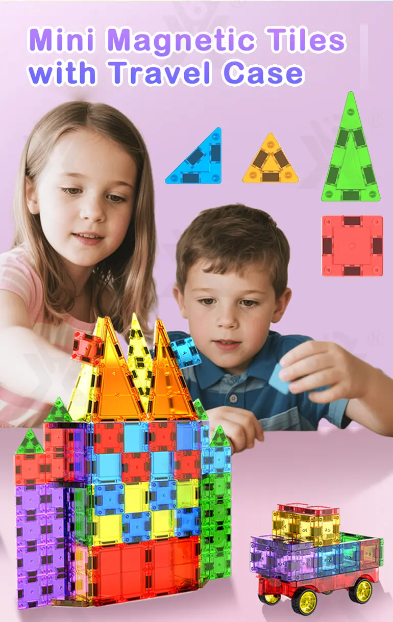 Magnetic Block Toy, Portable, 32 PCS, For Kids and Parents Collaboration Play, STEM Toy (TB-5041630) — illustrated product details, panel 4