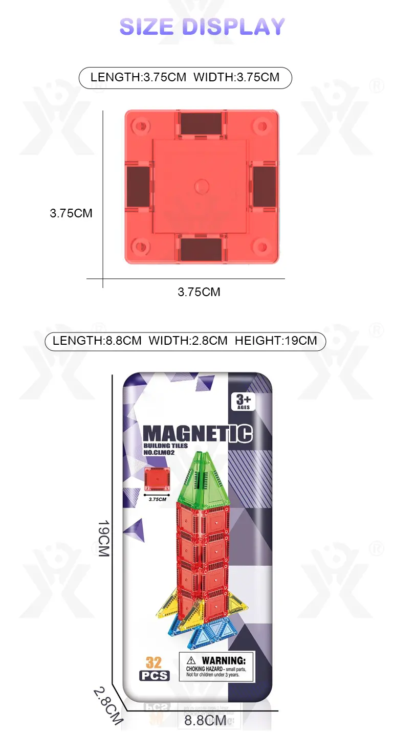 Magnetic Block Toy, Portable, 32 PCS, For Kids and Parents Collaboration Play, STEM Toy (TB-5041630) — illustrated product details, panel 8