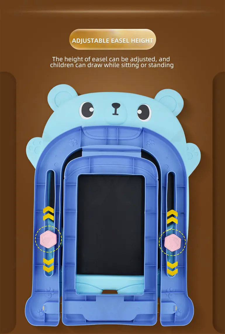 Double-Sided Kids Drawing Board with Adjustable Easel & Storage Tray (TB-2335589) — illustrated product details, panel 4