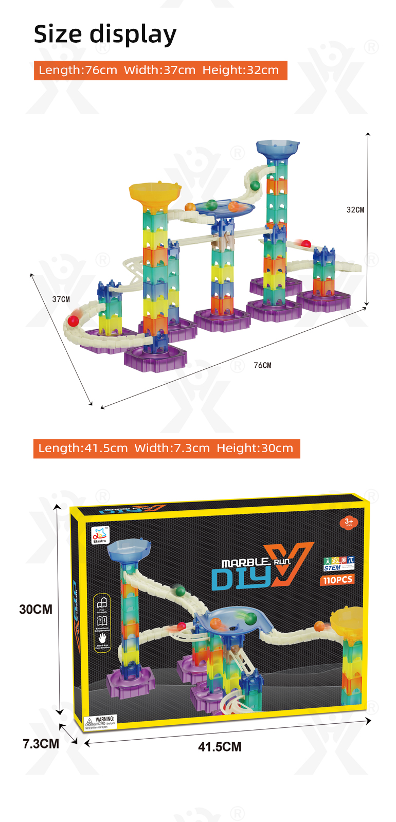 Marble Race Track Toy (TB-4048717) — illustrated product details, panel 7