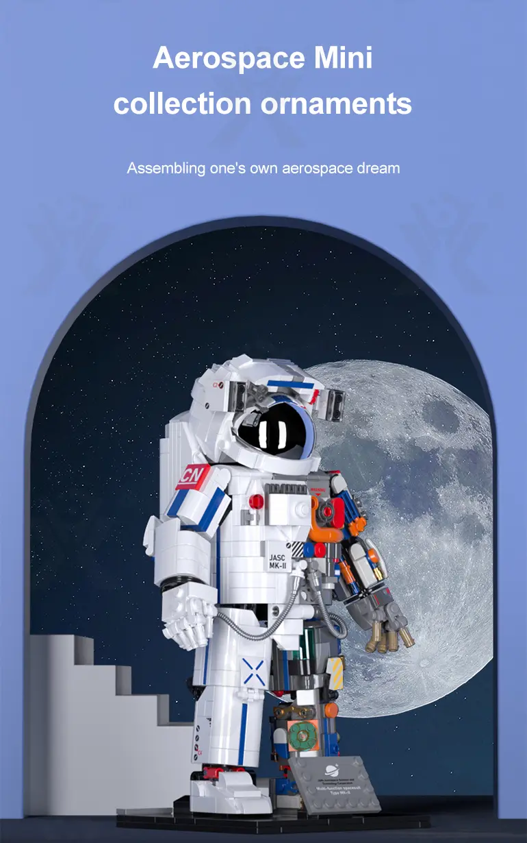 Astronaut Model Toy with Movable Joints & Electroplated Helmet (TB-4303956) — illustrated product details, panel 7