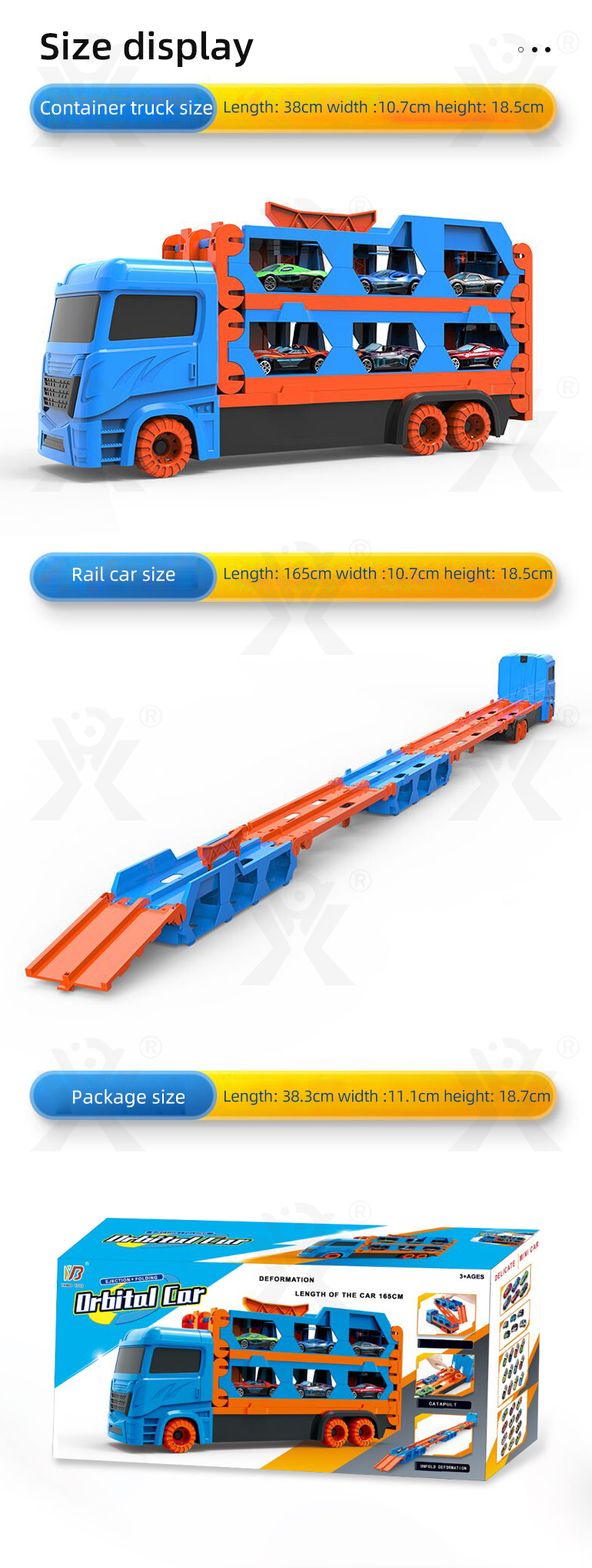 Deformable Track Ejection Car, Supports One-on-one Racing (TB-3987209) — illustrated product details, panel 11