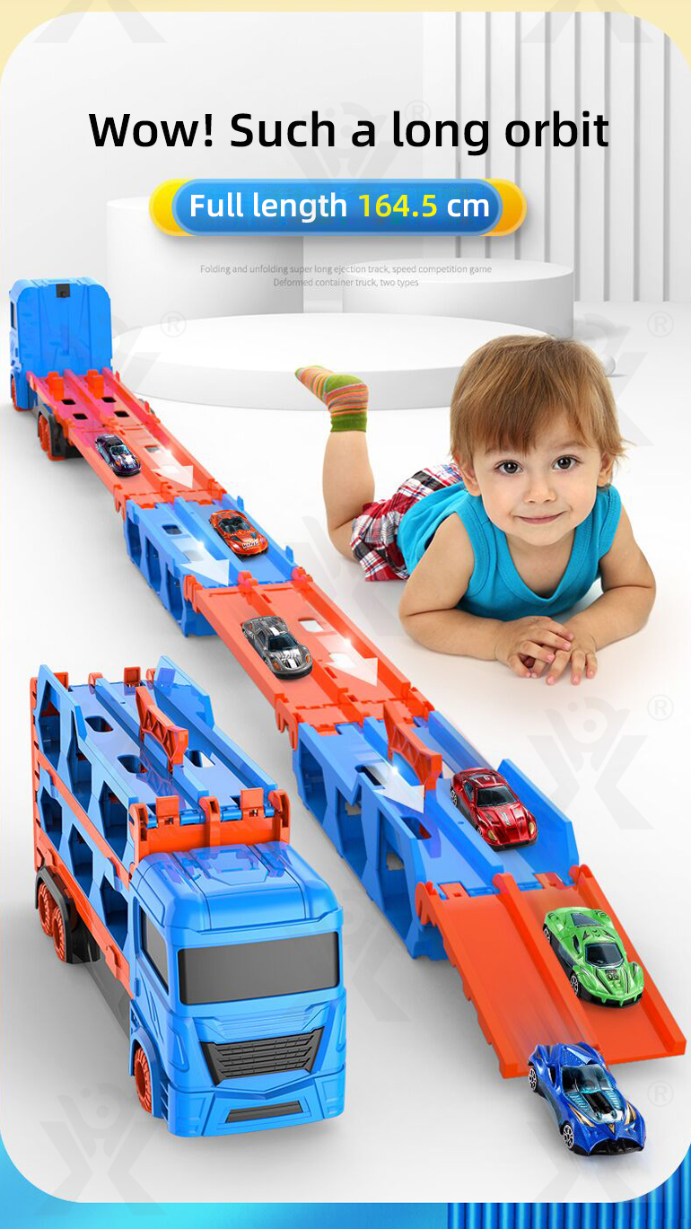 Deformable Track Ejection Car, Supports One-on-one Racing (TB-3987209) — illustrated product details, panel 1