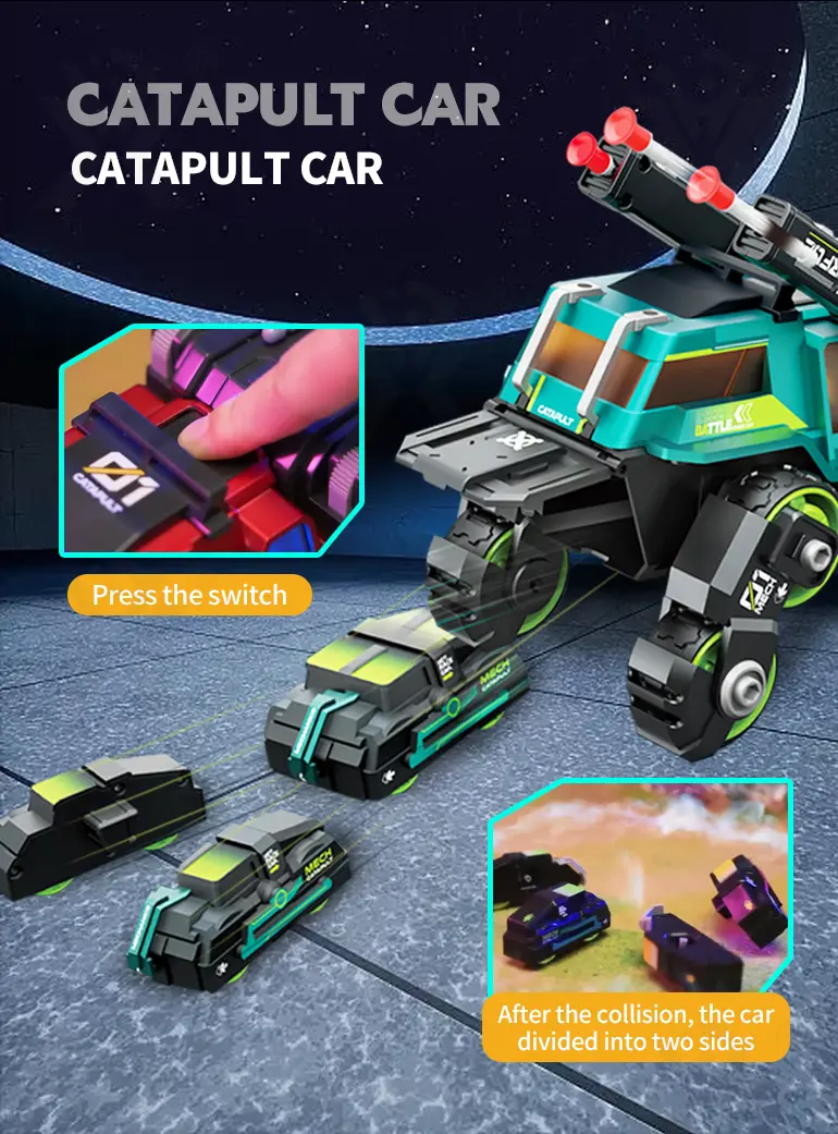 Diecast Ejection 2-in-1 Chariot with Deformation, Lights, and Battle Play (TB-4095637) — illustrated product details, panel 4