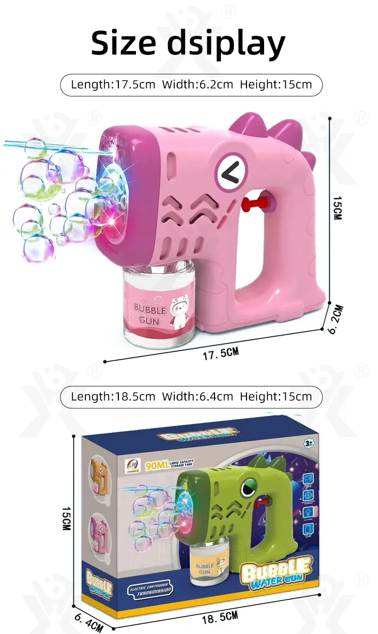 2-in-1 Dinosaur Bubble Water Gun Toy For Kids (TB-4879029) — illustrated product details, panel 12