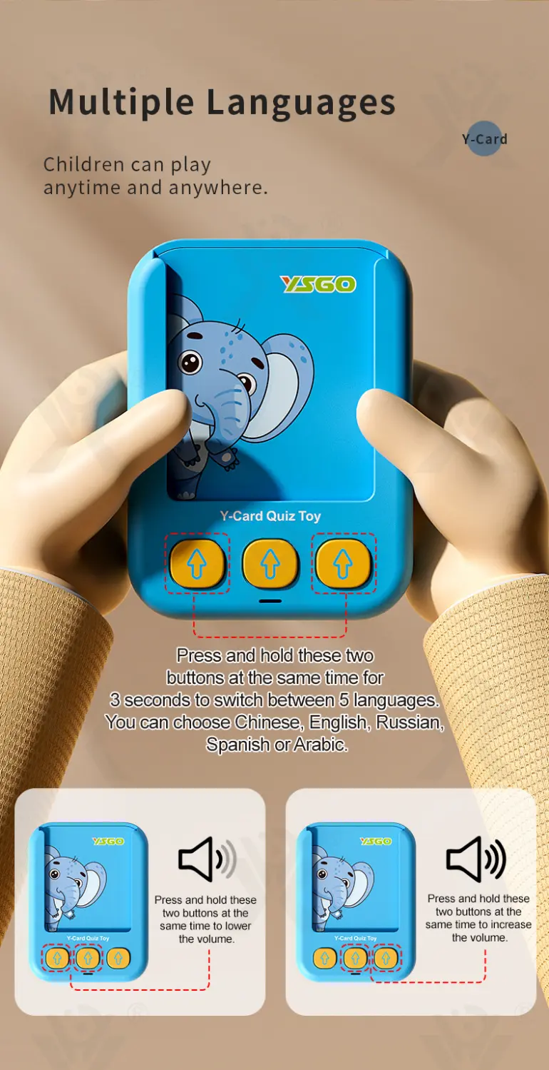 Interactive Multi-Language Card Learning Machine with 110 Knowledge Points (TB-4257861) — illustrated product details, panel 3
