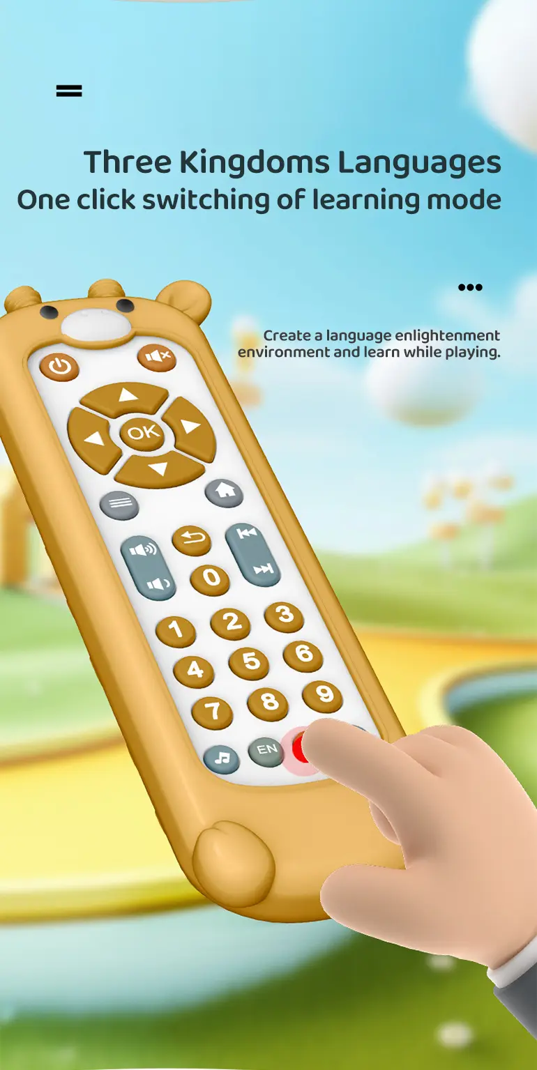 Baby Remote Control Toy with Multi-Language Learning & Teething-Safe Design (TB-4465380) — illustrated product details, panel 4