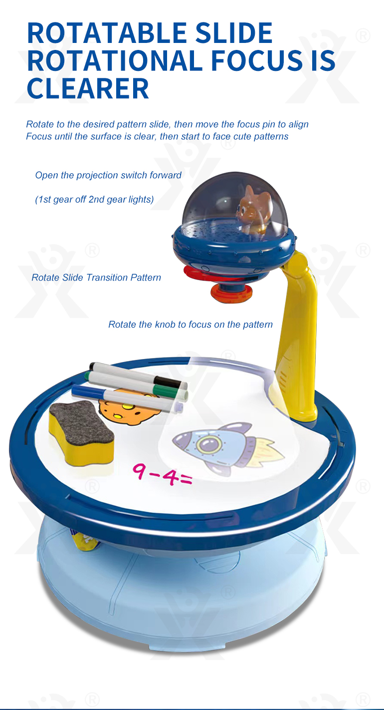 Drawing Table Toy With Projection For Children (TB-4027124) — illustrated product details, panel 2