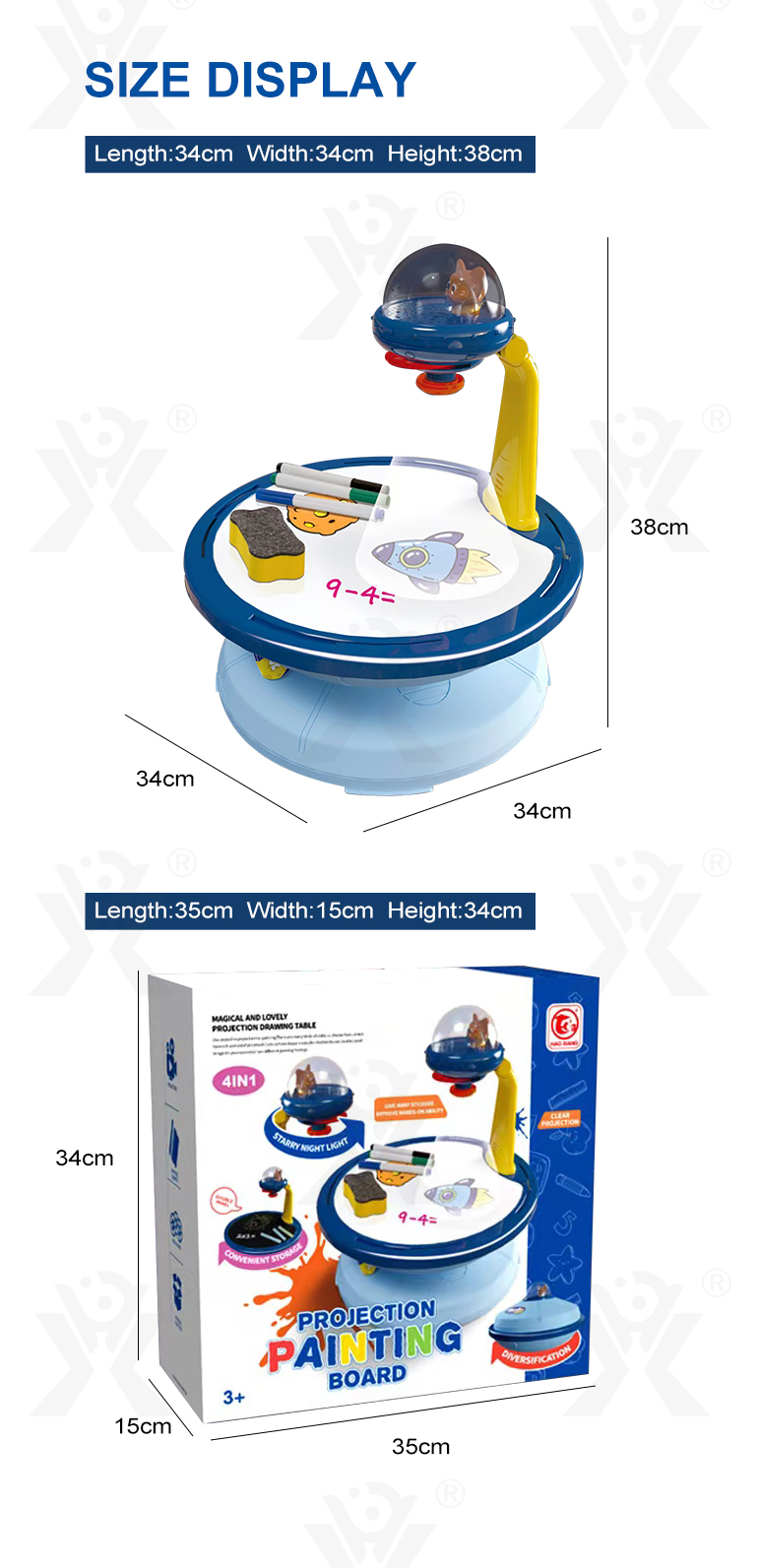 Drawing Table Toy With Projection For Children (TB-4027124) — illustrated product details, panel 7