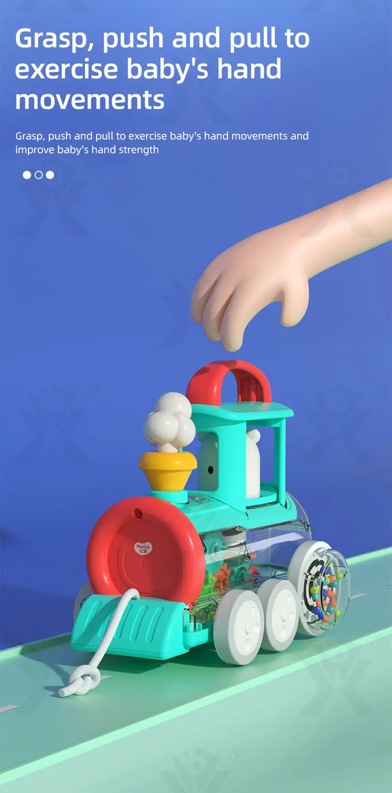 Push-Pull Small Train Toy With Smoke, Gears & Rotating Bead (TB-4002047) — illustrated product details, panel 5