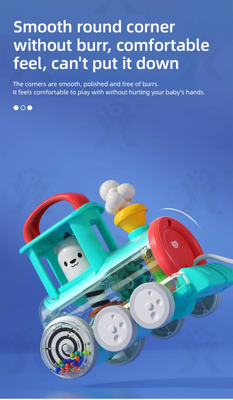 Push-Pull Small Train Toy With Smoke, Gears & Rotating Bead (TB-4002047) — illustrated product details, panel 7