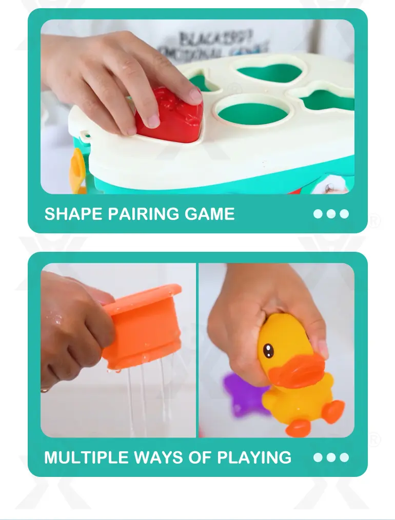 Baby Bath Toy Silicone Stackable with Storage & Shape Pairing Play (TB-4321187) — illustrated product details, panel 4