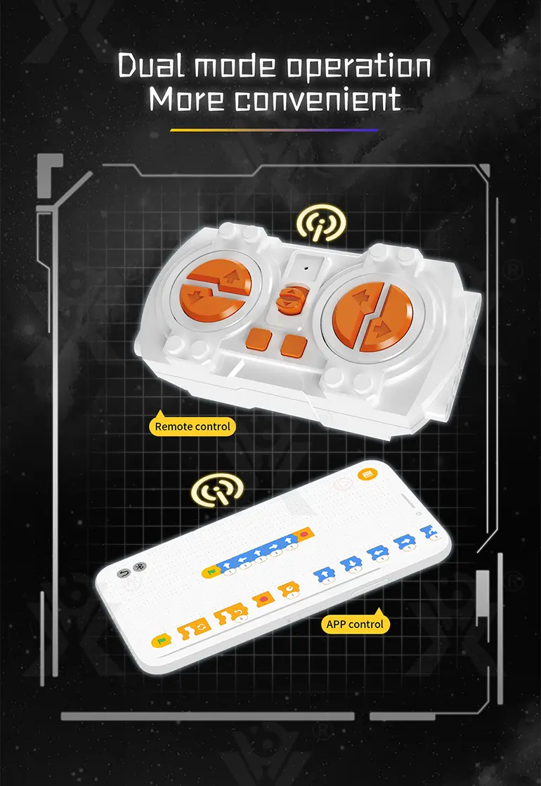5-in-1 Programming Electric Robot with RC/APP Control & Transformable Models (TB-4156875) — illustrated product details, panel 5