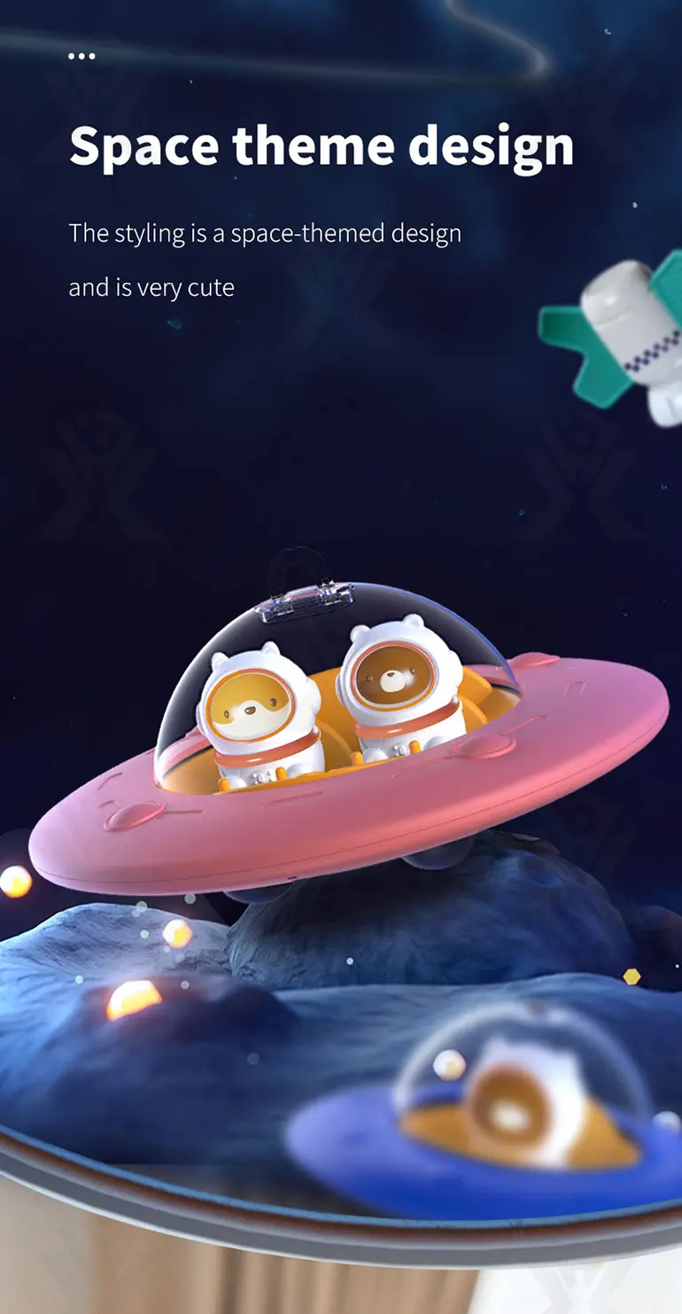 Soothing Space Bed Bell with Star Projection, Music, and Rotating Pendant (TB-4118887) — illustrated product details, panel 4